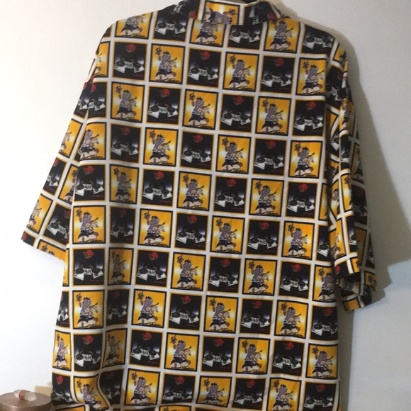 NWOT dope ass retro rapper graphic button down top - Picture 4 of 4
